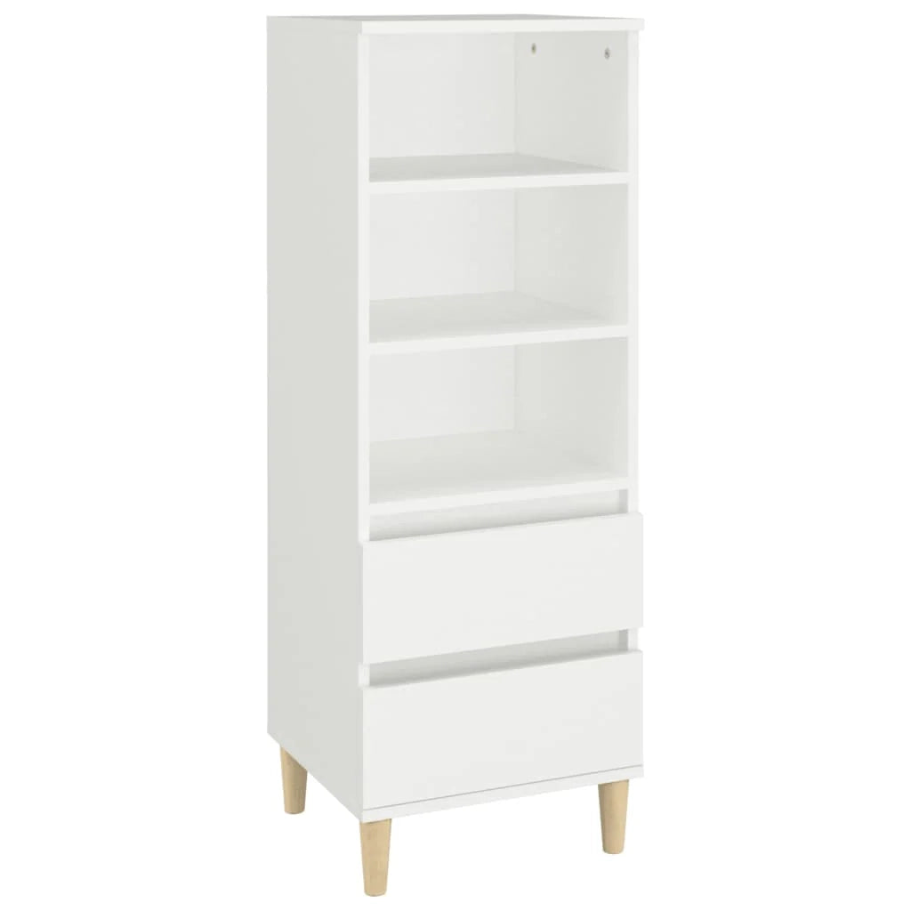 Credenza cassettiera cassettiera mobile contenitore organizer cucina soggiorno soggiorno alto 40 x 36 x 110 cm derivati ​​del legno bianco 02_0032447