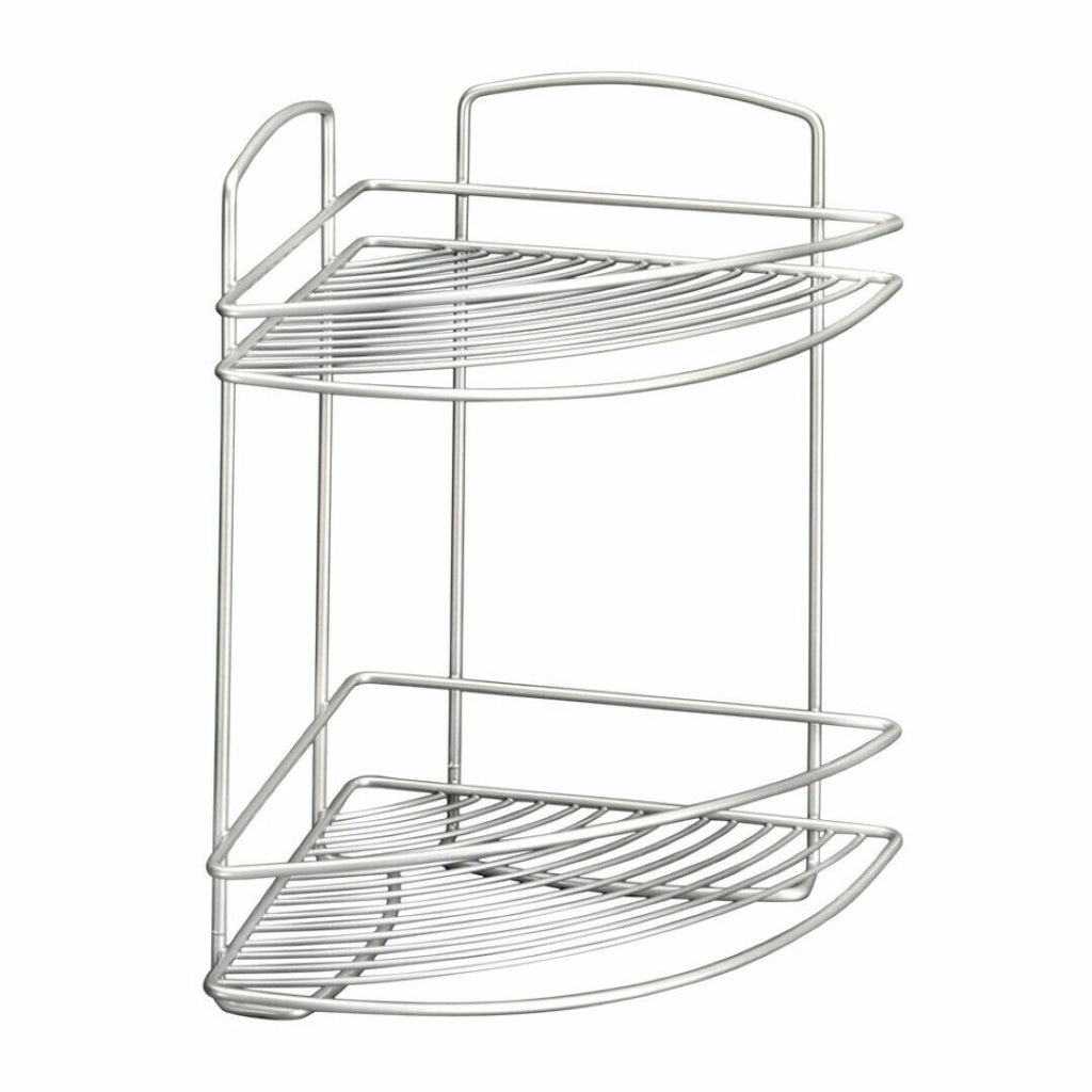 Mensola Angolare A 2 Ripiani 22X22X35 Cm Polytherm Onda - Metaltex