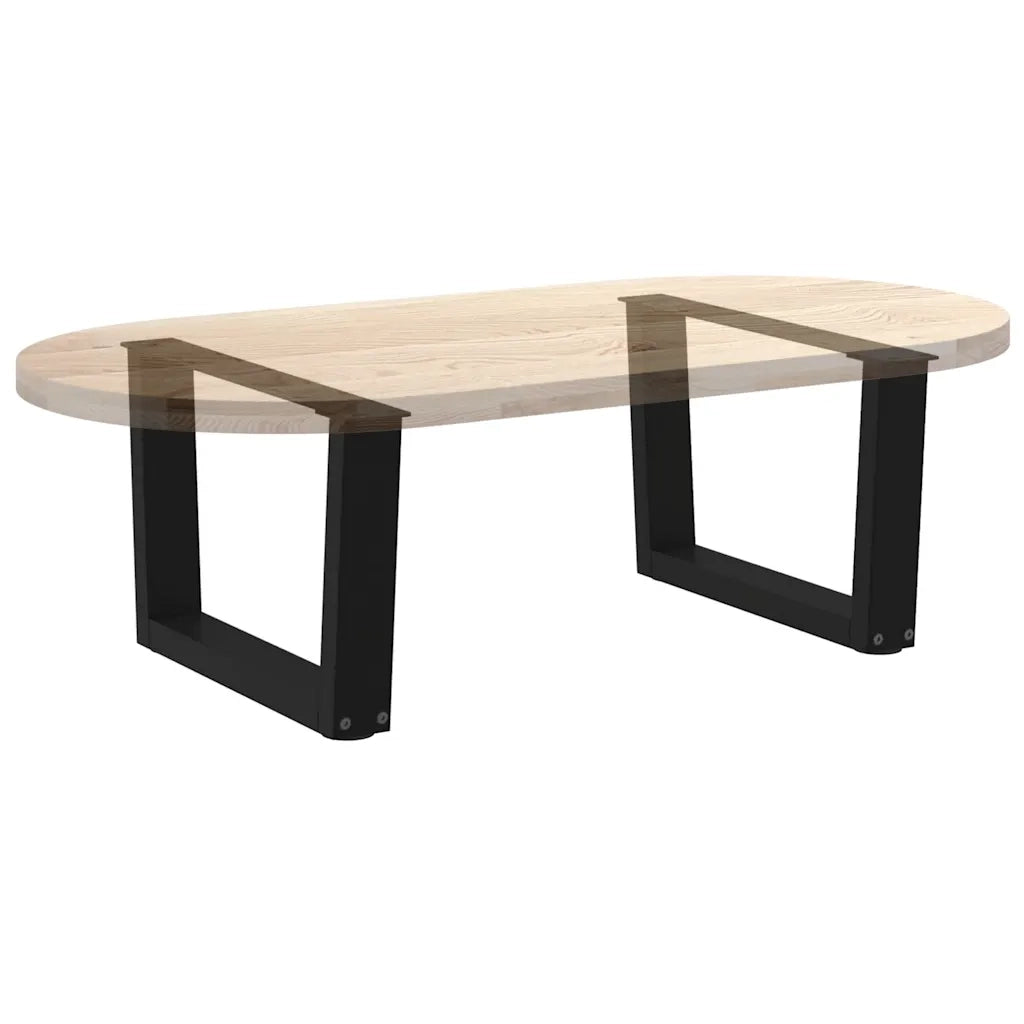 Gambe per Tavolino da CaffÃ¨ a Forma di V 2 pz Nere 60x(30-31,3) cm Acciaio