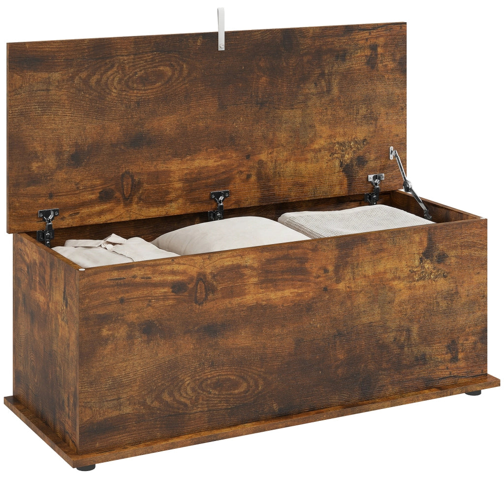 Panca Contenitore in Legno ¨C Zephmum ¨C 100x40x40 cm, Marrone