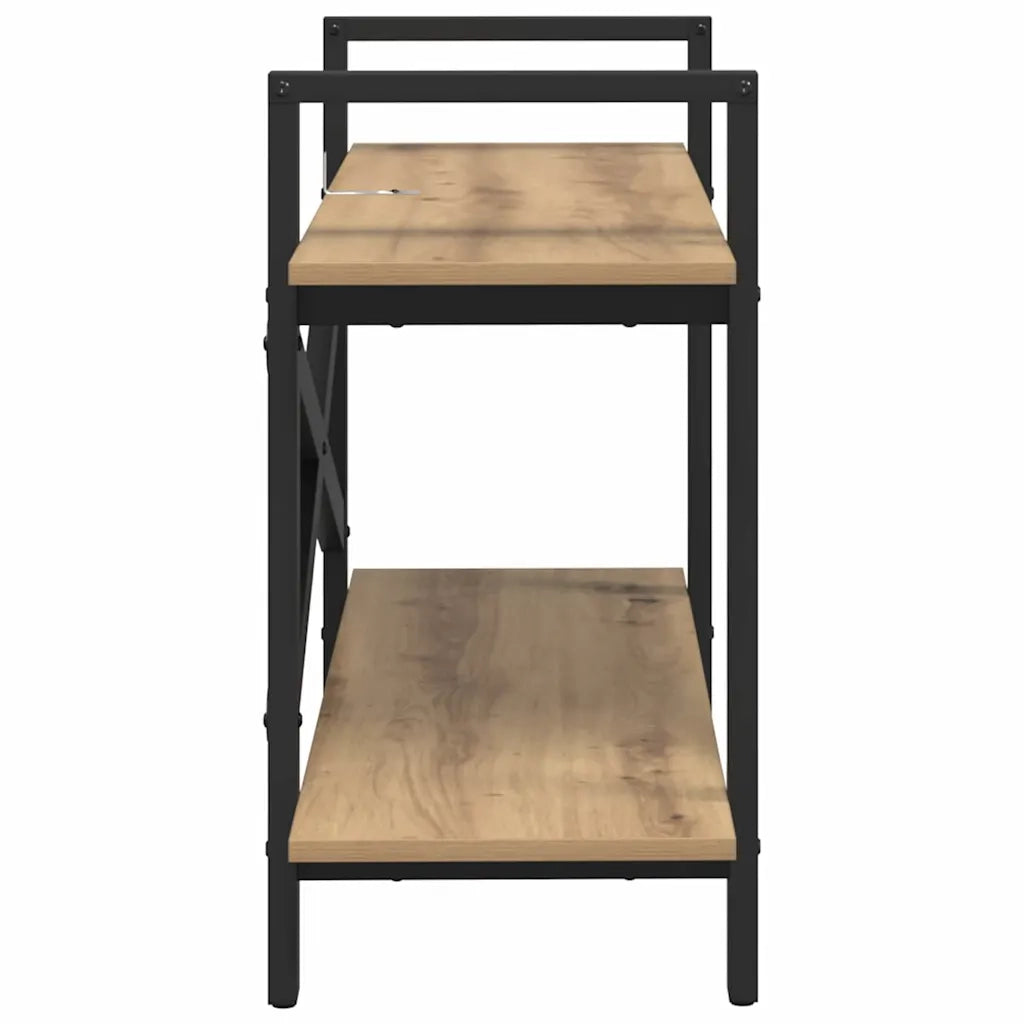 Libreria-Scaffale per Libri-Mobile di Stoccaggio Rovere artigianale 100 x 33,5 x 64 cm