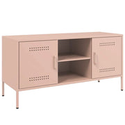 Mobile TV multimediale mensola TV credenza TV sala da pranzo soggiorno camera da letto rosa 100,5 x 39 x 50,5 cm acciaio rosa 02_0028282