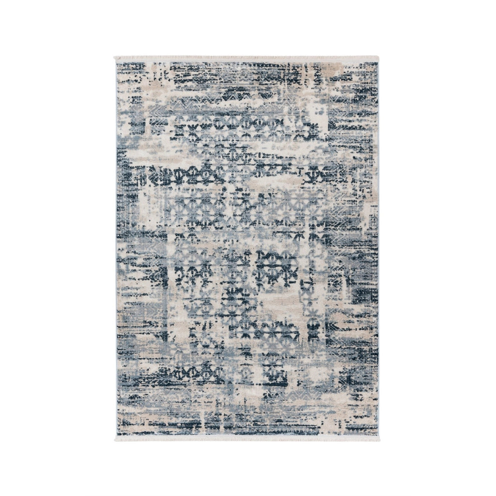 Tappeto Vintage Adeon 300 Blu in Polypropylene
