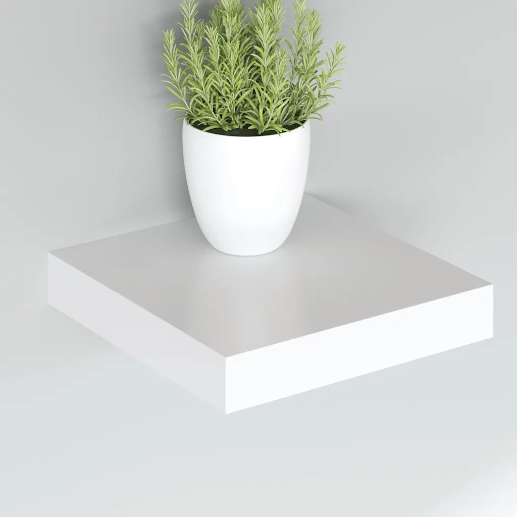 Scaffali a Parete 4 pz Bianco 23x23,5x3,8 cm in MDF cod mxl 33516