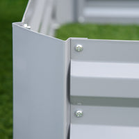 Set 2 Letti per Orto Rialzati 100x100x30 cm in Acciaio Grigio