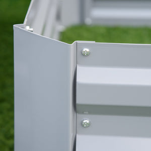 Set 2 Letti per Orto Rialzati 100x100x30 cm in Acciaio Grigio