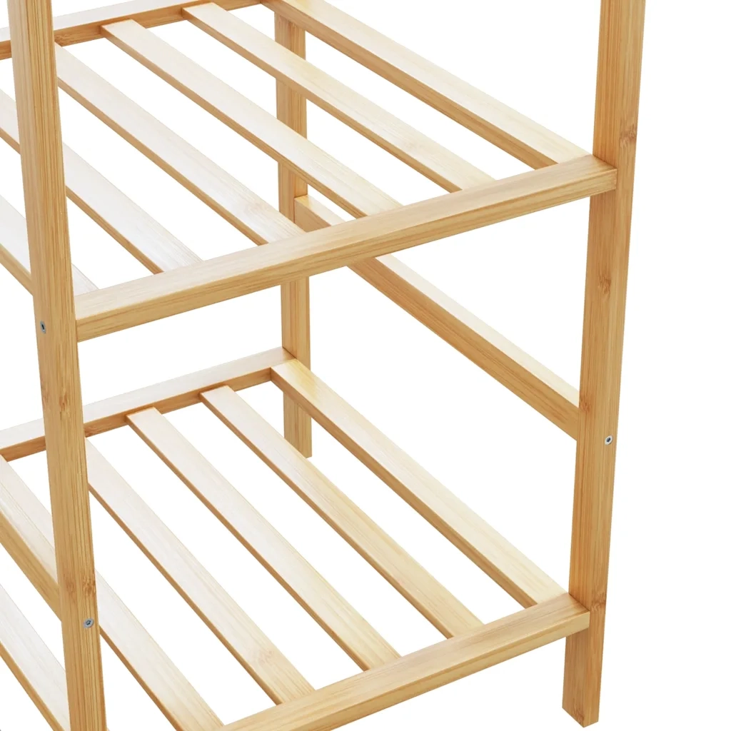 Appendiabiti con Ripiani 100x50x184,5 cm in Bambù 4008920