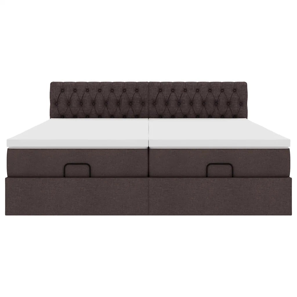 Struttura Letto Pouf con Materassi 160x200 cm in Tessuto 3312860