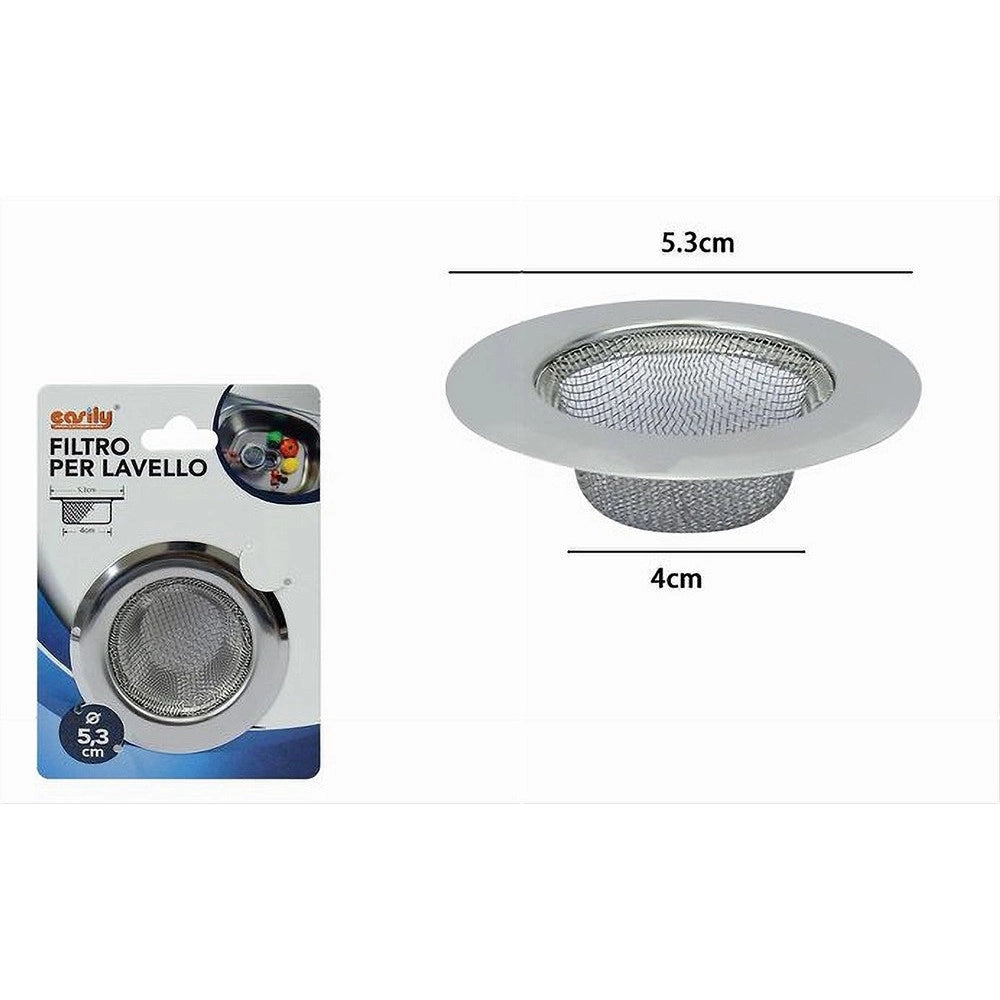 Trade Shop - Set 2 Filtri Filtro Lavello Cucina Bagno Doccia Scarico Lavandino 5,3 Cm 79534 -