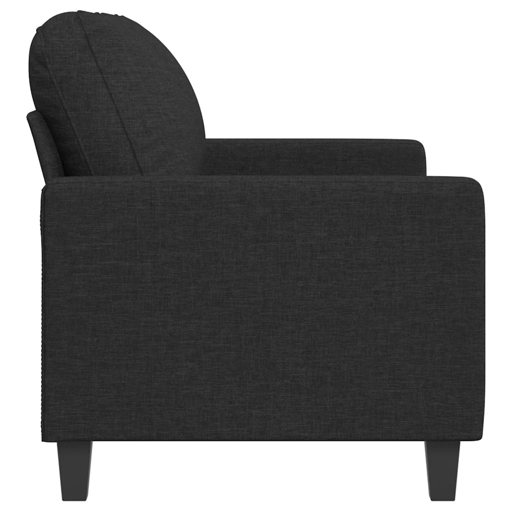 Divano a 2 Posti-Sofa 2 Posti Nero 120 cm in Tessuto 134513