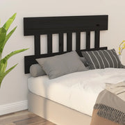 Testiera per Letto Nera 183,5x3x81 cm Legno Massello di Pino 819139
