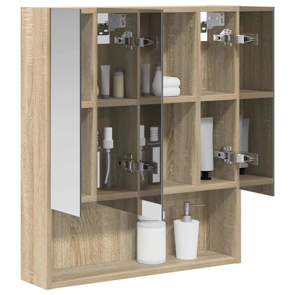 Mobiletto per specchio da bagno Rovere Sonoma 60 x 14.5 x 70 cm