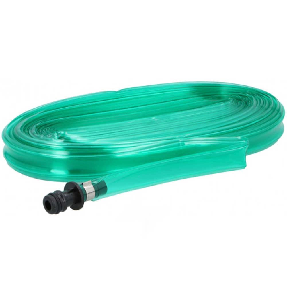 Tubo Piatto Microforato 25 Mt Irrigazione Giardino Piante Esterno con Connettore