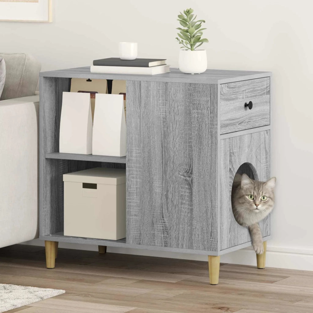 Casa per Gatti Grigio Sonoma 72 x 42.5 x 70 cm CFW1665520