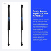 Gasdrukveren per motorkap - Kapliftsteunen per kofferbak - Gasveer per motorkap - Adatto per E36/E46 - Lunghezza 10,44 pollici - Riferimento OE 51238202688 - Motorkapveer per auto