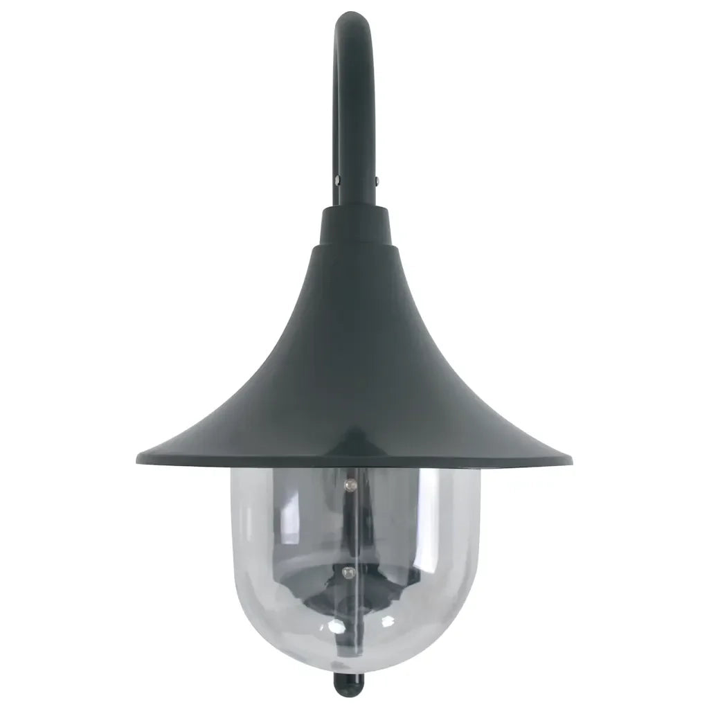 Applique da giardino per esterni 36 x 25 x 42 cm atmosfera accogliente stile moderno alluminio verde scuro 02_0045892