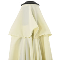 Ombrellone da Giardino Ø262x243 cm in Metallo e Poliestere Beige