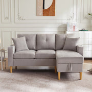 Divano L - Xylo - 3 posti con chaise longue porta-bicchieri