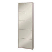 Scarpiera 5 Ante Specchio P18 Kit Olmo Chiaro cm 63x18x190h - Sarmog