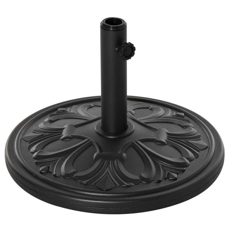 BASE PER OMBRELLONE ROTONDA Ø48X34 CM IN PLASTICA DA 13KG NERO