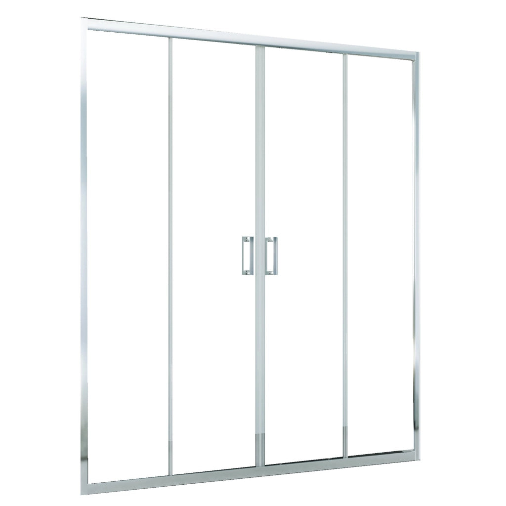 Porta Parete Doccia 170 cm 2 ante Scorrevoli Centrali in Cristallo Trasparente 6mm H195 Bonussi Tosca
