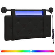 Testiera | Testata sospesa Con luce LED Nero Similpelle