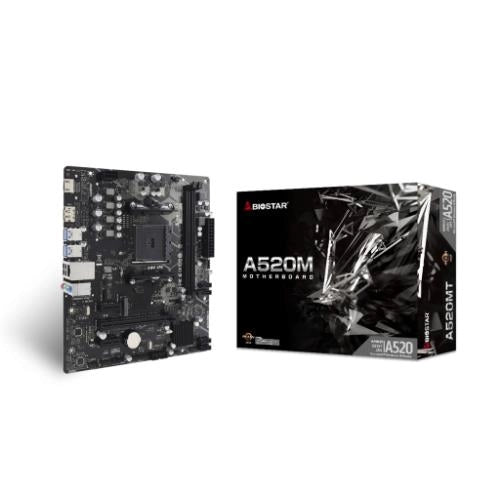 Mb biostar amd a520mt 6.0 a520 am4 2ddr4 hdmi+dp pcie, 4*sata,m.2 matx