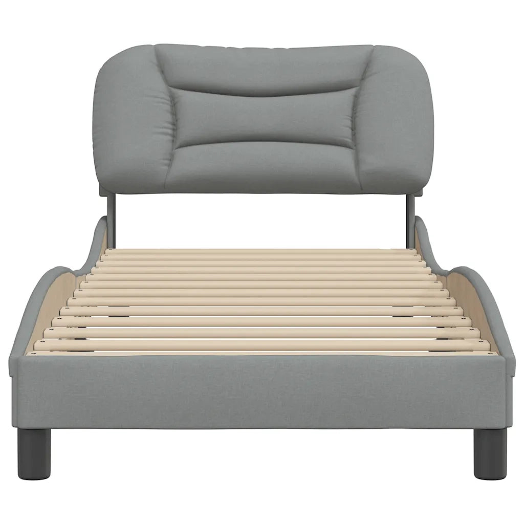 Giroletto senza Materasso Grigio Chiaro 90x190 cm Tessuto