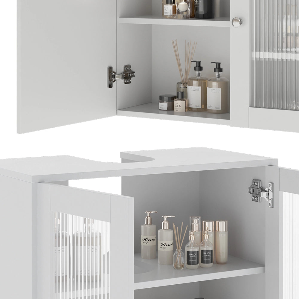 Vicco Set di mobili da bagno Bianco 2 parti
