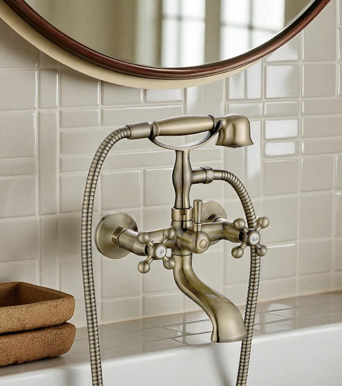 Rubinetto vasca bronzato vintage completo