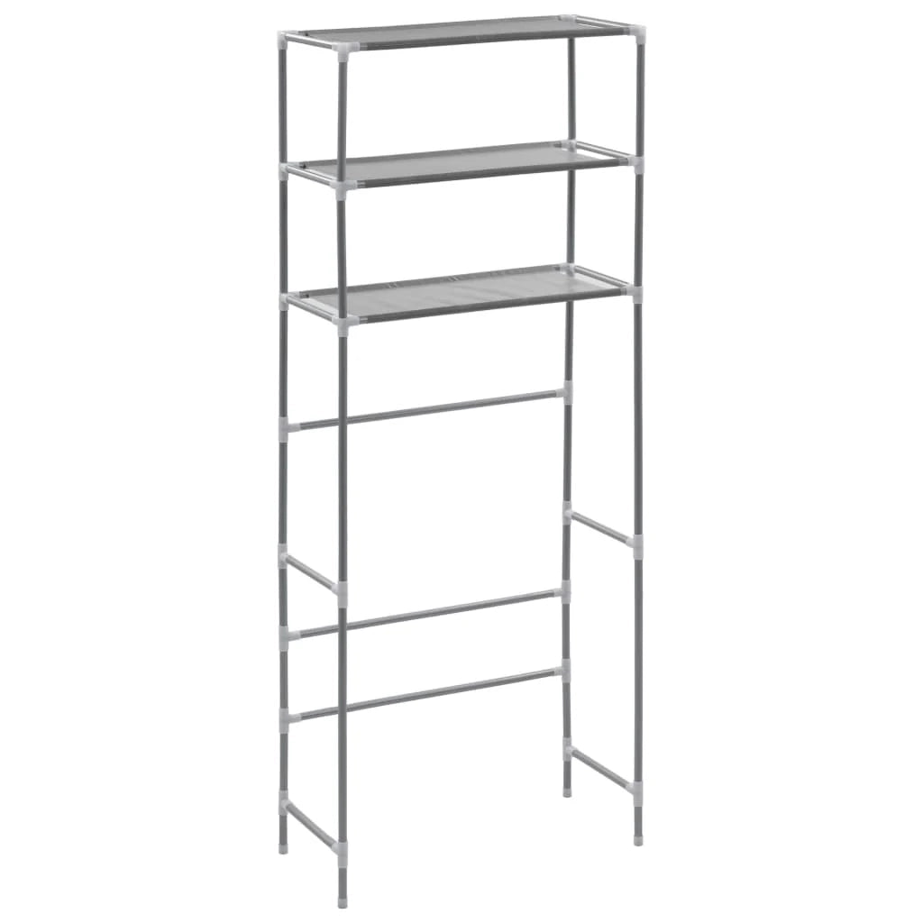 Scaffale portaoggetti a 3 ripiani 69 x 28 x 169 cm Argento 02_0005507