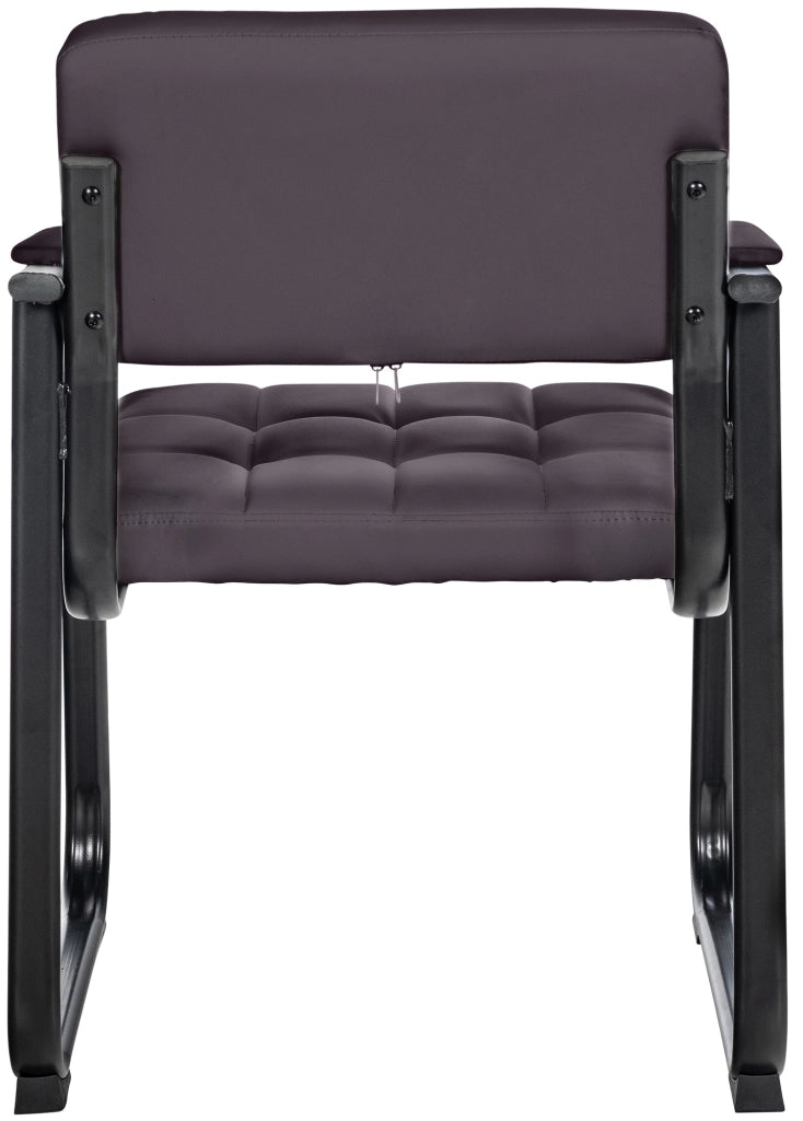 Sedia Visitatore Canada B in Similpelle marrone