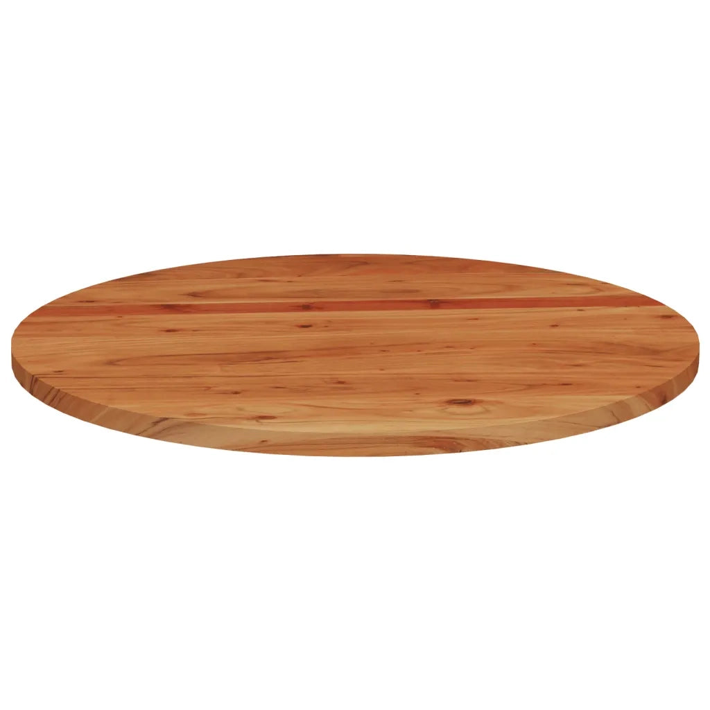 Piano per Tavolo Ø80x3,8 cm Rotondo in Legno Massello di Acacia 370055