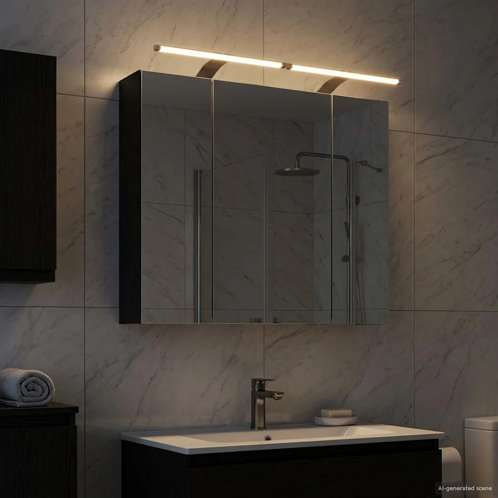 Mobiletto per specchio da bagno Rovere Nero 80 x 14.5 x 70 cm