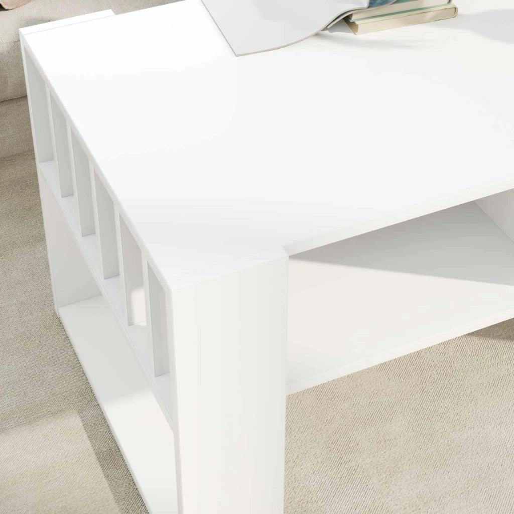 Tavolino da salotto Bianco 92 x 49,5 x 45 cm Legno multistrato