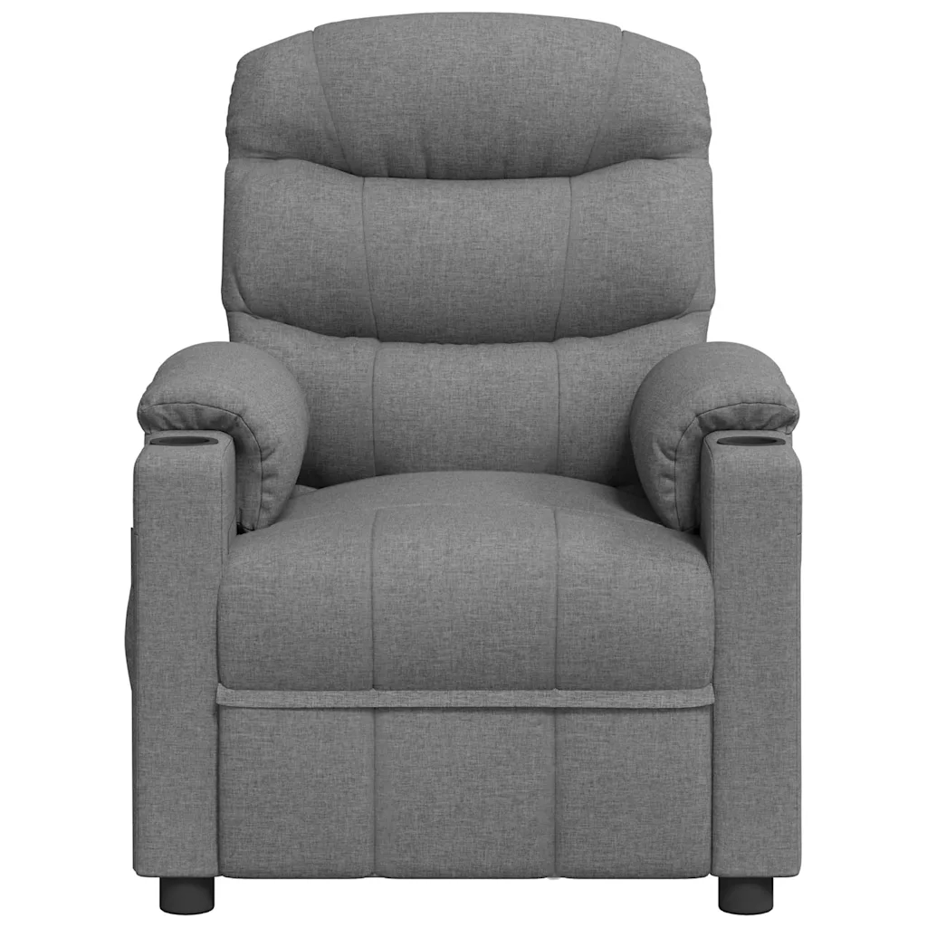 Poltrona Elettrica Reclinabile Grigio Chiaro in Tessuto 3143491