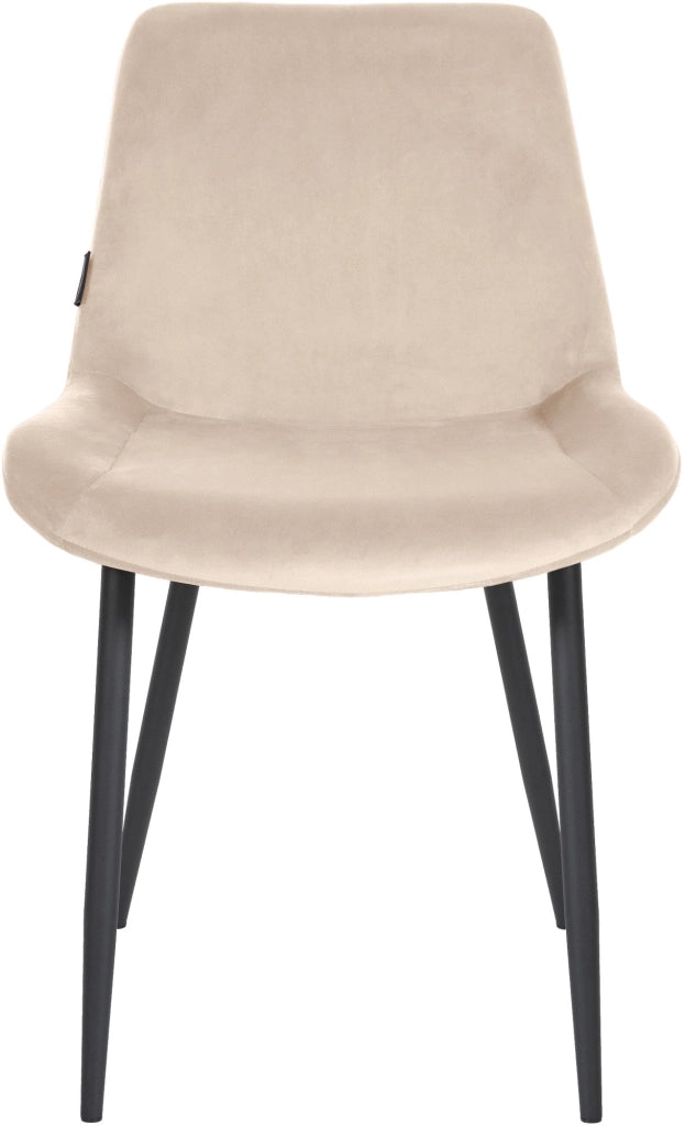 Sedia da pranzo Victoria Velvet Cover crema