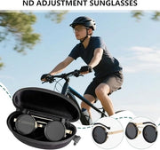 Occhiali da Sole Adattabili – Occhiali per Auto con Filtro Lenti a 9 Nivele | Occhiali Outdoor Antiriflesso per Guidare, Correre, Sport, Andare in Bicicletta, Pescare & Viaggiare (14,8 cm)