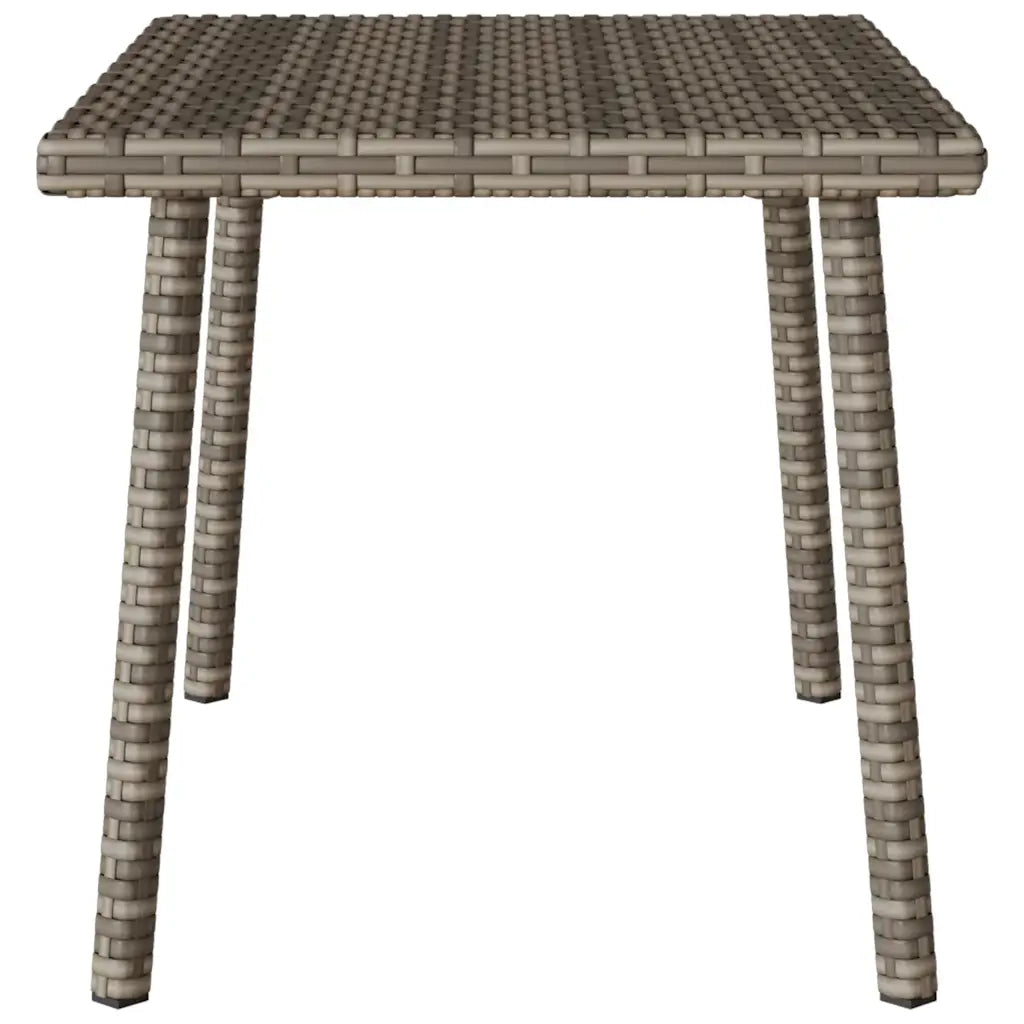 Tavolino da Giardino | Tavolino da esterno Rettangolare Grigio 60x40x37 cm Polyrattan