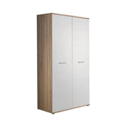 Armadio per cameretta design color rovere e bianco con 2 porte a battente collezione DENVER.