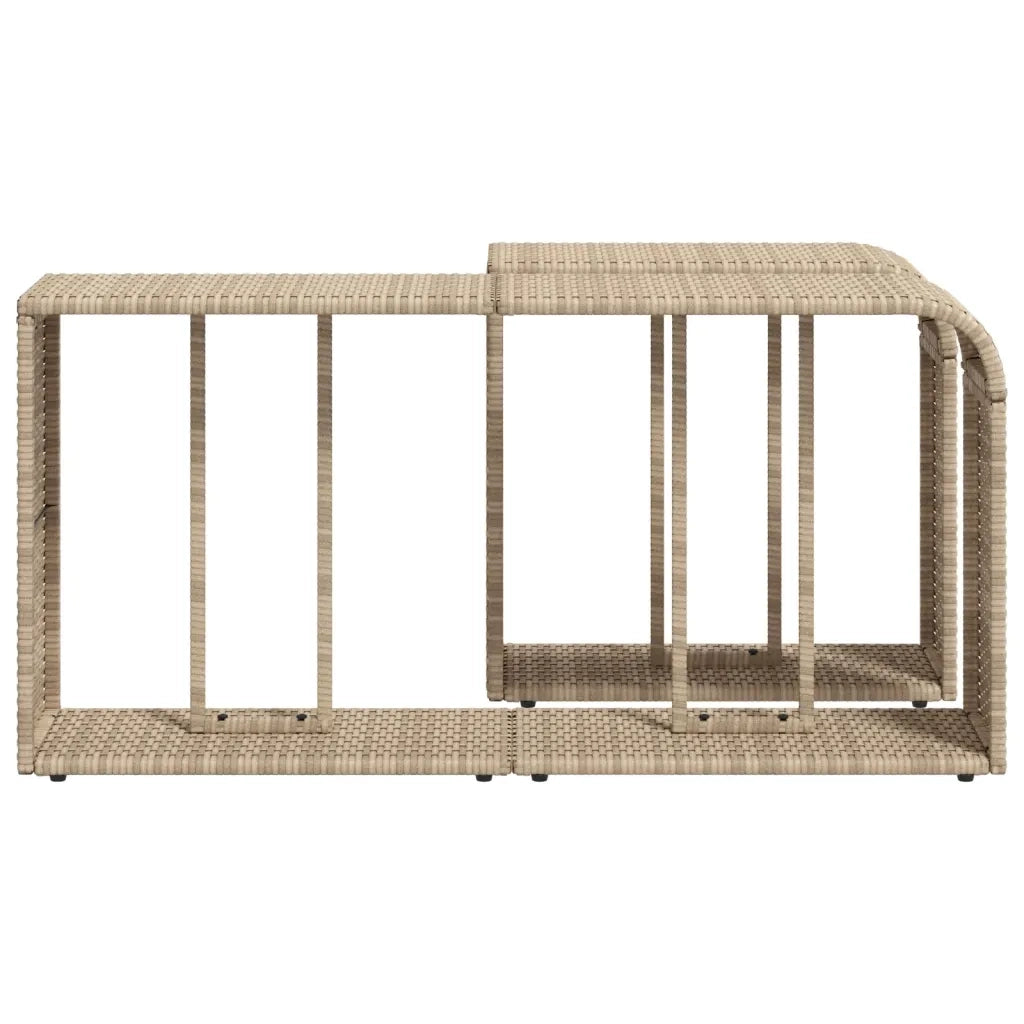 Scaffali Portaoggetti 2 pz Beige in Polyrattan CFW7483487