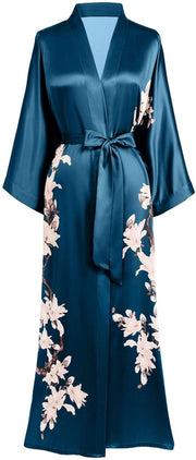 Kimono da Bagno Maxi con Print di Fiori per Donna