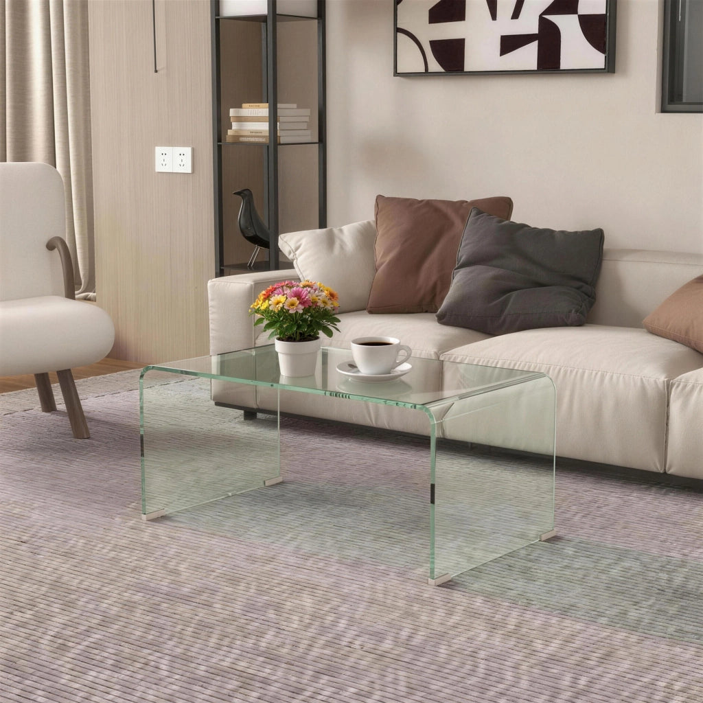 Tavolino da caff¨¨ ¨C Zephmum ¨C Vetro trasparente 80x45x35