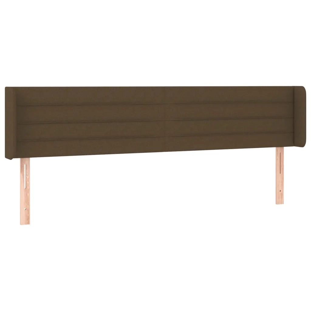 Testiera a LED Marrone Scuro 163x16x78/88 cm in Tessuto 3123385