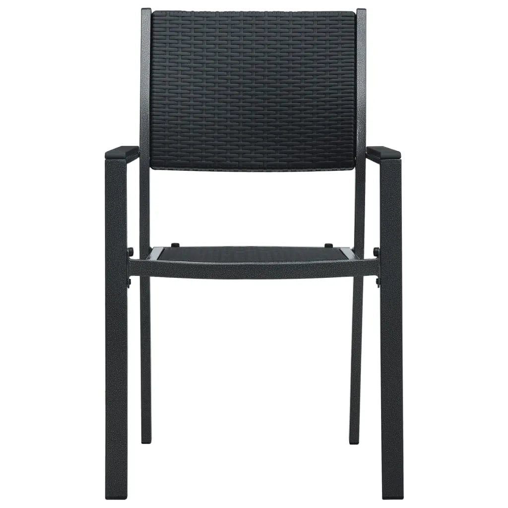 Set Mobili da Pranzo per Giardino 5 pz Nero cod mxl 36959