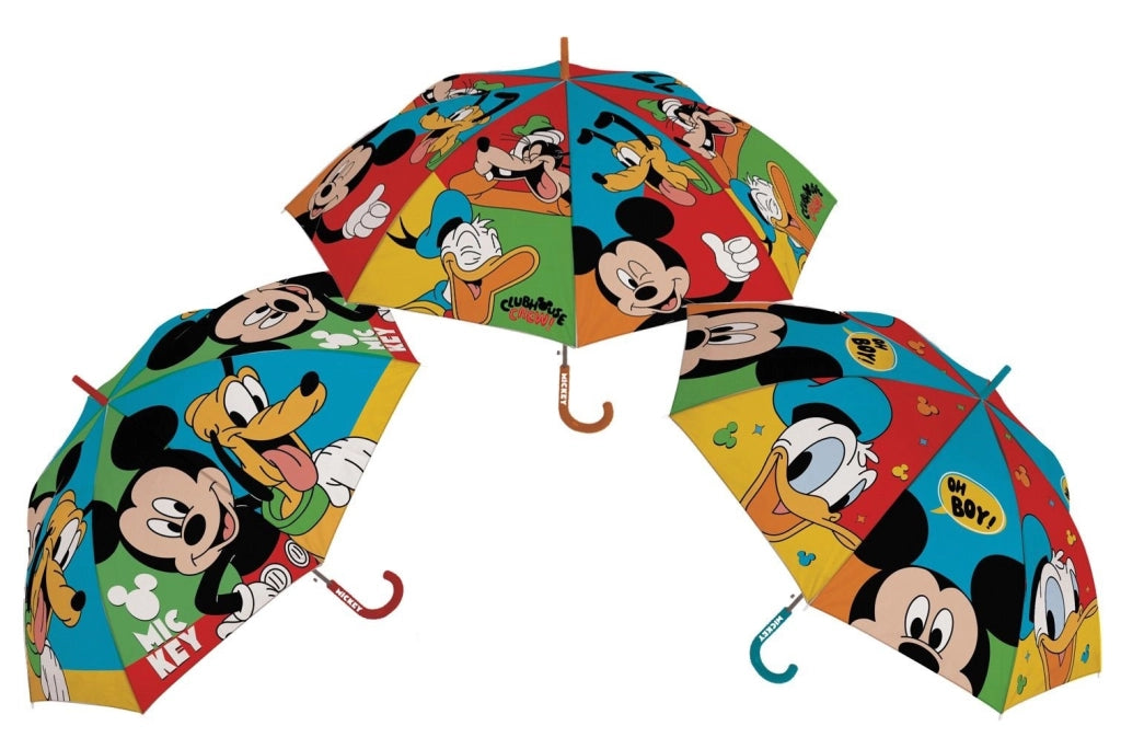 1 Pezzo Ombrello da Pioggia Baby Disney Automatico Topolino 3 Decori