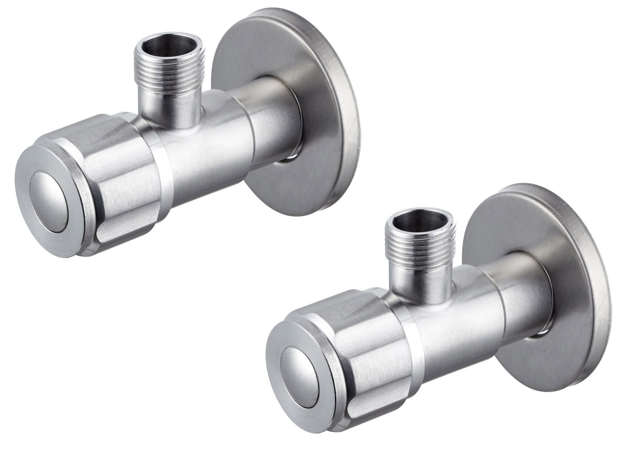 Rubinetto di Arresto da 1/2 in Acciaio Inox Satinato Nilo