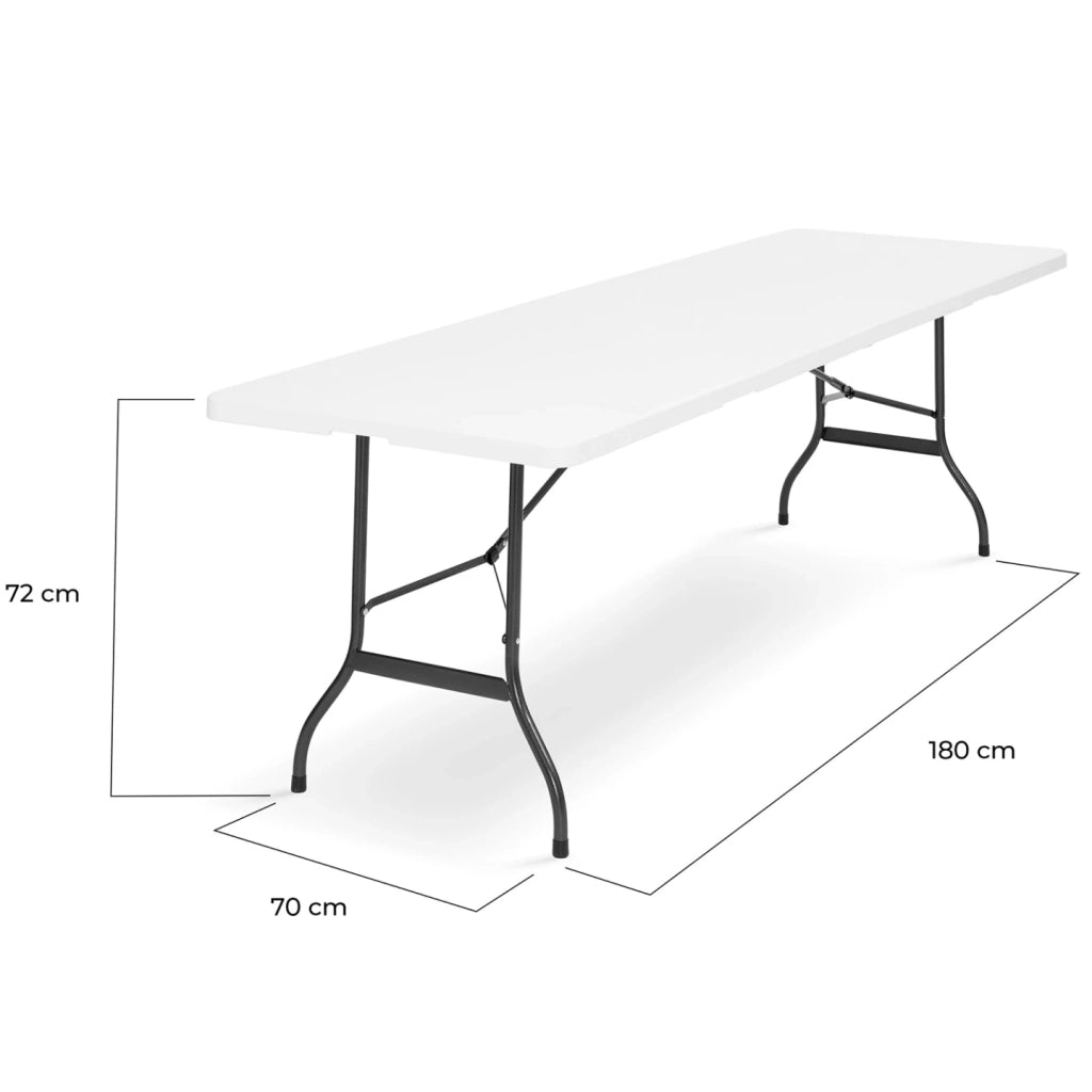 IDMarket - Set di 2 tavoli pieghevoli portatili da 180 CM per campeggio o ricevimento