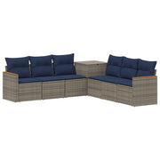Set di divani 7 pcs Grigio e Blu Navy 3448861
