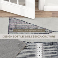 Tappeto Moderno Antiscivolo 230x160x0,7 cm Linee Geometriche in Poliestere Grigio